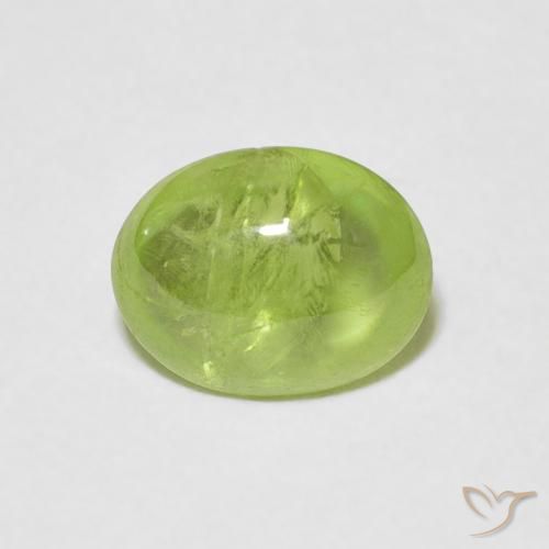 1.60ct Natural Verde vivo claro esfena, Ovalada, Transparente