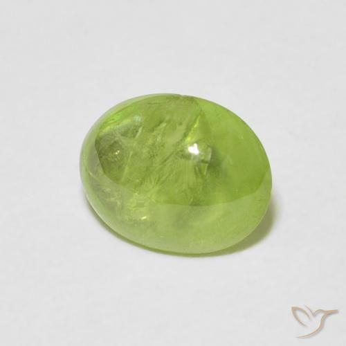 esfena Verde vivo claro natural de 1.60 ct, Ovalada, Transparente