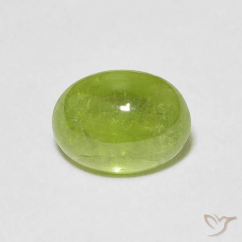 1.41ct Natural Verde medio esfena, Ovalada, Transparente