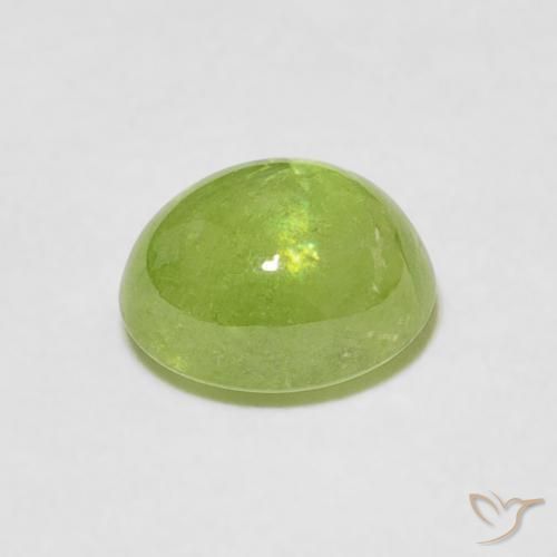 esfena Verde vivo natural de 1.76 ct, Ovalada, Transparente