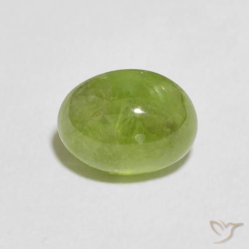 1.77ct Natural Verde medio esfena, Ovalada, Transparente