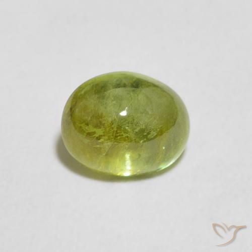 1.09ct Natural Verde Oliva esfena, Ovalada, Transparente