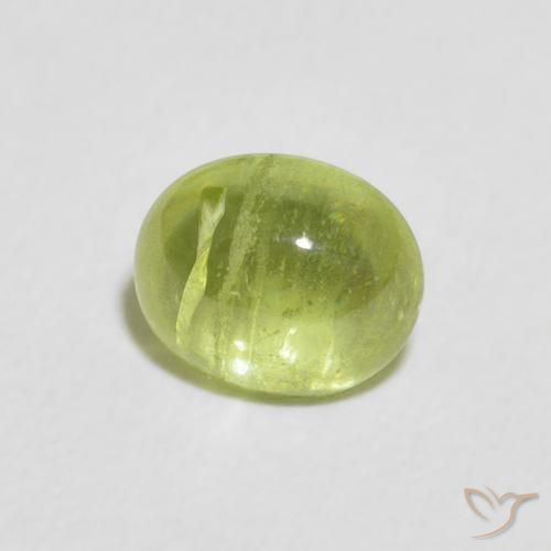 esfena Verde vivo natural de 1.20 ct, Ovalada, Transparente