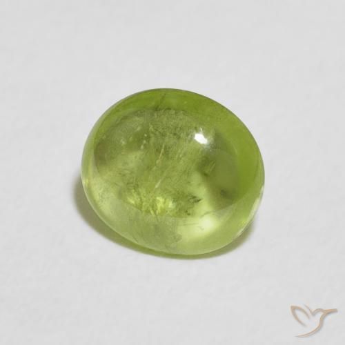 esfena Verde medio natural de 1.04 ct, Ovalada, Transparente