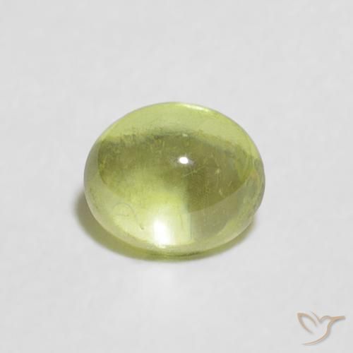 0.53ct Natural Verde lima esfena, Ovalada, Transparente