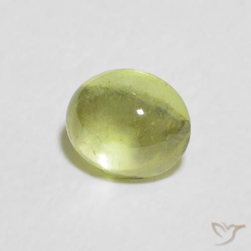 esfena Verde lima natural de 0.53 ct, Ovalada, Transparente
