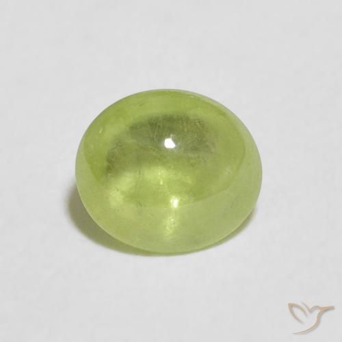 1.19ct Natural Verde claro esfena, Ovalada, Transparente