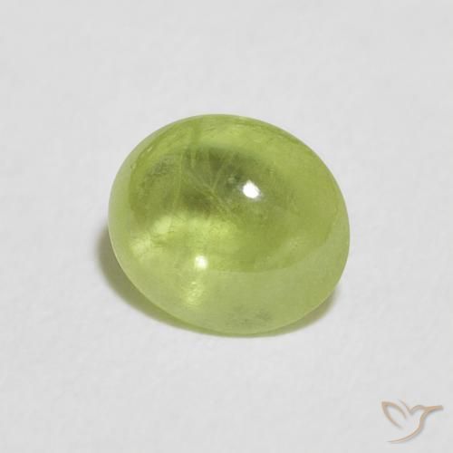 esfena Verde claro natural de 1.19 ct, Ovalada, Transparente