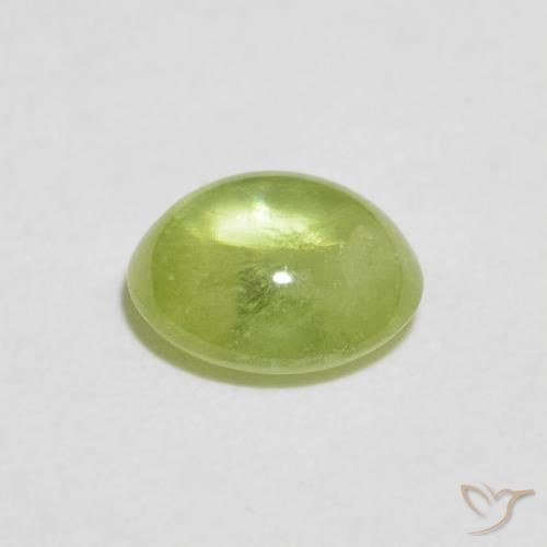 esfena Verde claro natural de 1.19 ct, Ovalada, Transparente