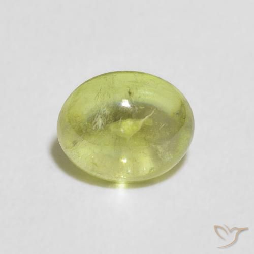 1.19ct Natural Verde lima esfena, Ovalada, Transparente