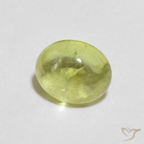 esfena Verde lima natural de 1.19 ct, Ovalada, Transparente