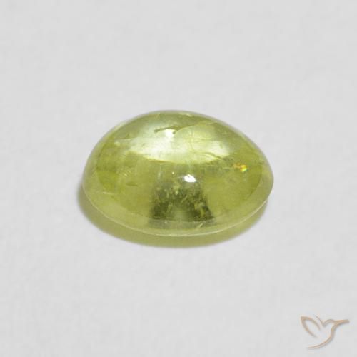 esfena Verde lima natural de 1.19 ct, Ovalada, Transparente
