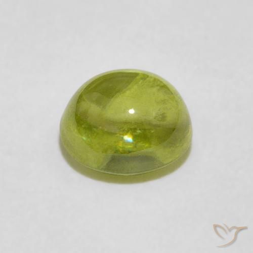 esfena Verde terroso cálido natural de 1.39 ct, Ovalada, Transparente
