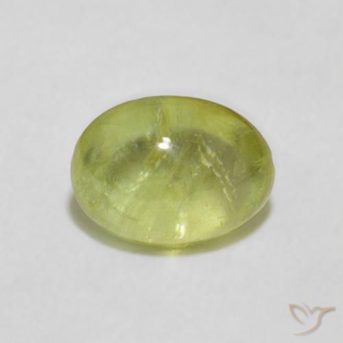 1.86ct Natural Verde claro esfena, Ovalada, Transparente