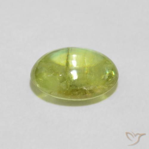 esfena Verde claro natural de 1.86 ct, Ovalada, Transparente