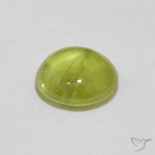 esfena Verde bosque cálido natural de 1.75 ct, Ovalada, Transparente