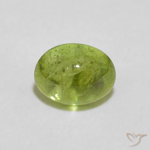 0.82ct Natural Verde vivo esfena, Ovalada, Transparente
