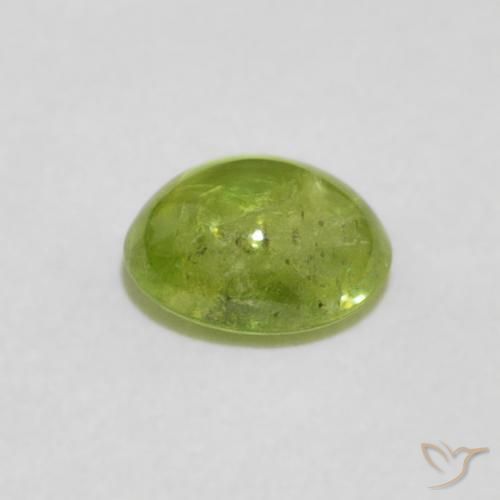 esfena Verde vivo natural de 0.82 ct, Ovalada, Transparente