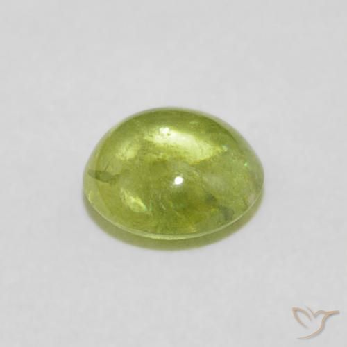 esfena Verde vivo natural de 0.76 ct, Ovalada, Transparente