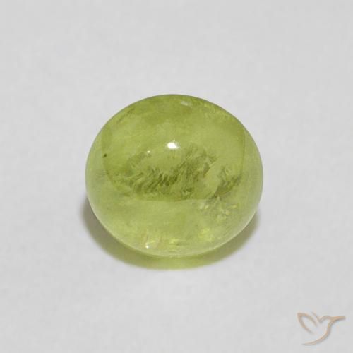 0.97ct Natural Verde medio esfena, Redondo, Transparente