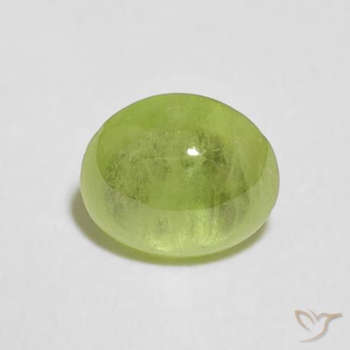 0.98ct Natural Verde vivo claro esfena, Ovalada, Transparente