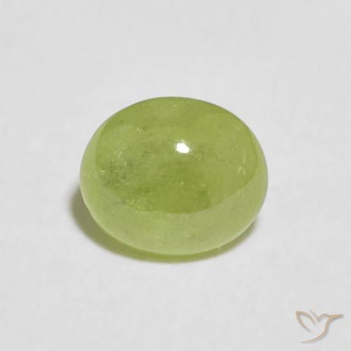 0.82ct Natural Verde vivo esfena, Ovalada, Transparente