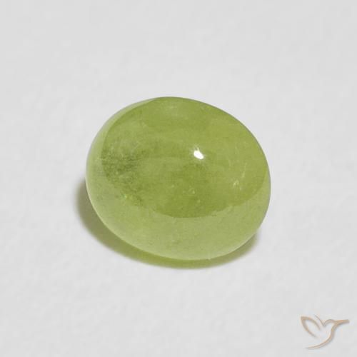 esfena Verde vivo natural de 0.82 ct, Ovalada, Transparente