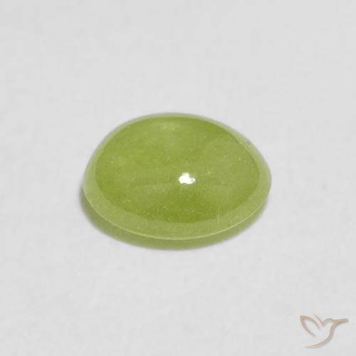 esfena Verde vivo natural de 0.82 ct, Ovalada, Transparente