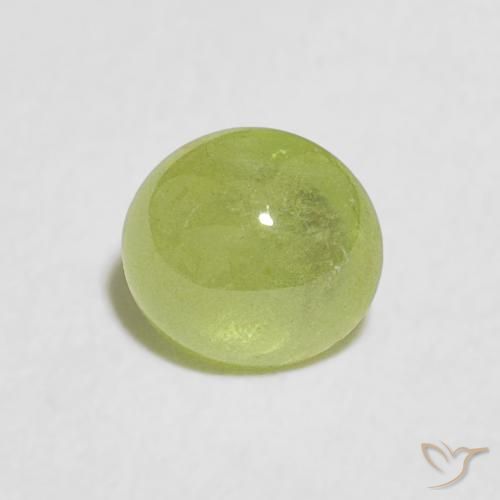 0.82ct Natural Verde vivo esfena, Ovalada, Transparente