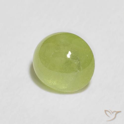 esfena Verde vivo natural de 0.82 ct, Ovalada, Transparente