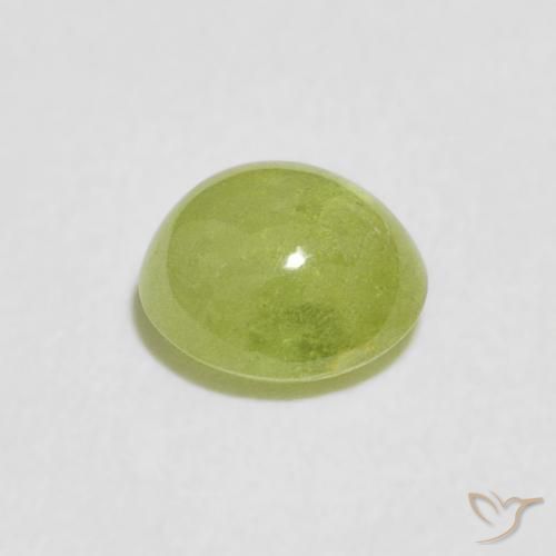 esfena Verde vivo natural de 0.82 ct, Ovalada, Transparente