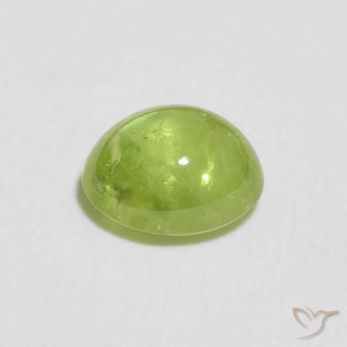 esfena Verde vivo natural de 0.89 ct, Ovalada, Transparente