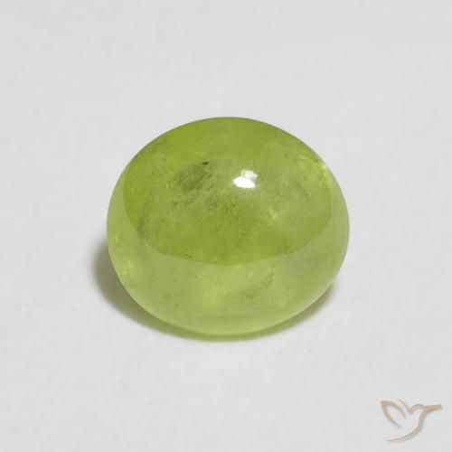 1.19ct Natural Verde vivo esfena, Ovalada, Transparente