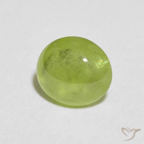 esfena Verde vivo natural de 1.19 ct, Ovalada, Transparente
