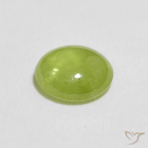 esfena Verde vivo natural de 1.19 ct, Ovalada, Transparente