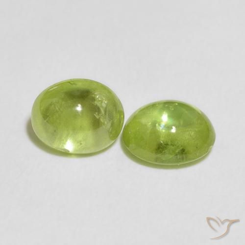 Gemas de esfena Verde medio natural de 2.73 ct, Ovalada, Transparente