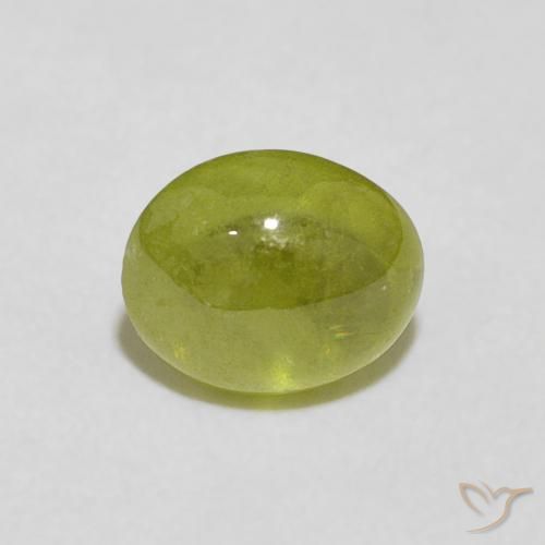 1.54ct Natural Verde Oliva esfena, Ovalada, Transparente