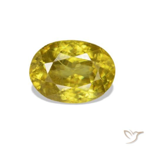 1.32ct Amarillo medio esfena, Ovalada, VS-SI