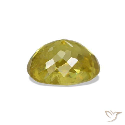 esfena Amarillo medio natural de 1.32 ct, Ovalada, VS-SI