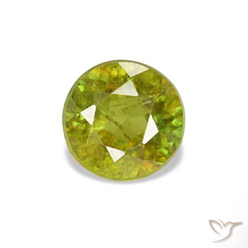 Esfena verde de 0,40 ct, redondo, VS