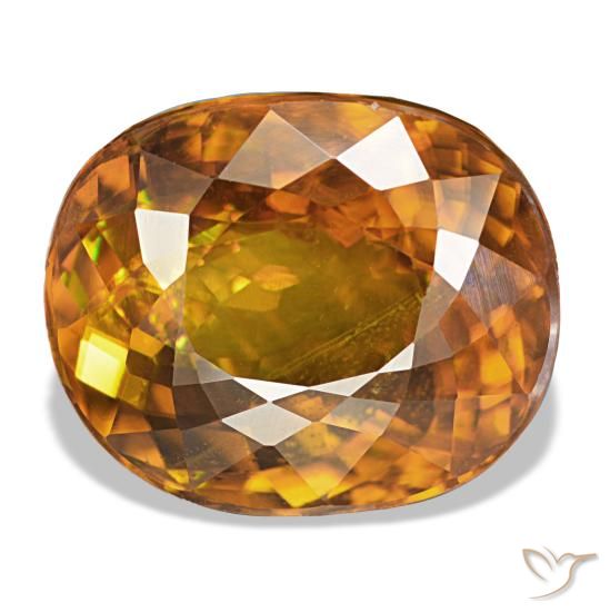 Esfena naranja de 7,40 ct, ovalado, VS
