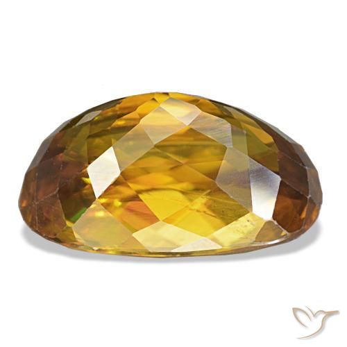 Esfena naranja natural de 5,98 ct, corte óvalo, VS