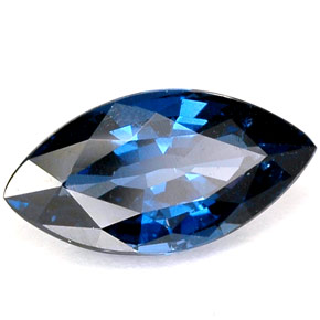 Espinela azul natural de 1,18 ct, marquesa, VVS-VS