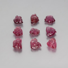 Gemas de espinela rojo natural de  ct, forma elegante, transparente