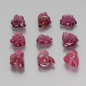 Gemas de espinela rojo natural de  ct, forma elegante, transparente