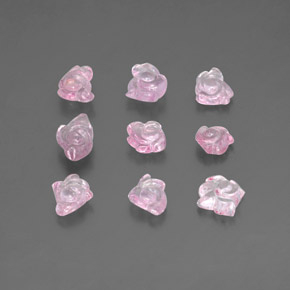 Gemas de espinela rosa natural de  ct, forma elegante, transparente