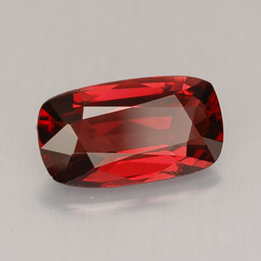 Espinela naranja natural de 1,95 ct, corte cojín, VS