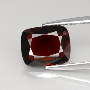 Espinela rojo natural de 2,83 ct, corte cojín, VVS