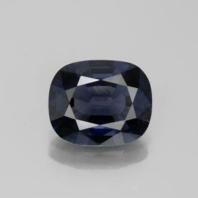 Espinela azul natural de 2,33 ct, corte cojín, VVS-VS