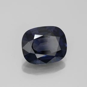 Espinela azul natural de 2,33 ct, corte cojín, VVS-VS